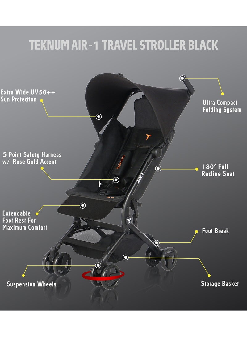 TEKNUM Air - 1 Travel Stroller With Carry Backpack - Black  - Image 3