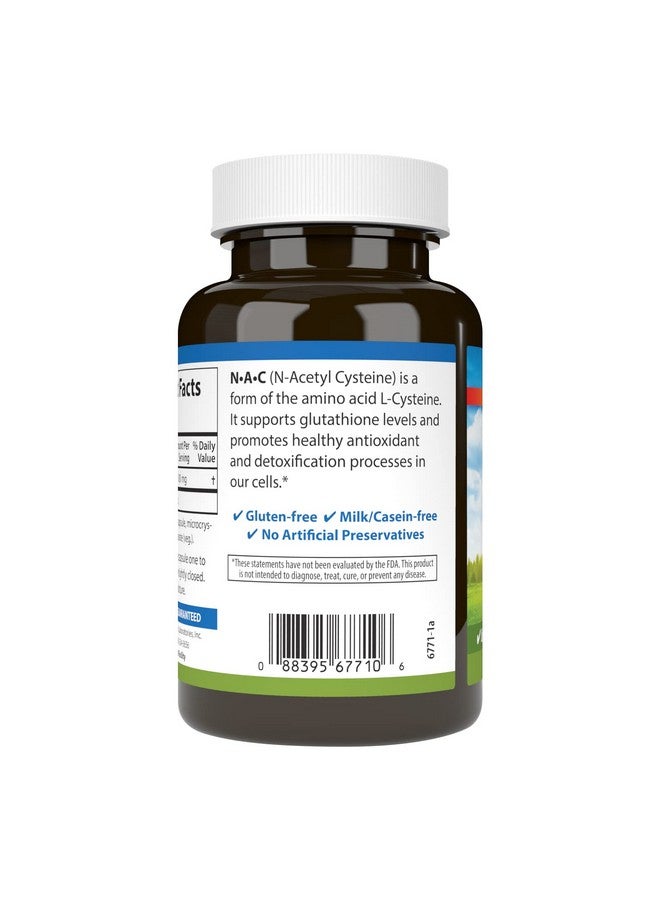 Carlson - NAC, N-Acetyl Cysteine, 500mg, Liver Health, Immune Function, Antioxidant, 120 Vegetarian Capsules - Image 3