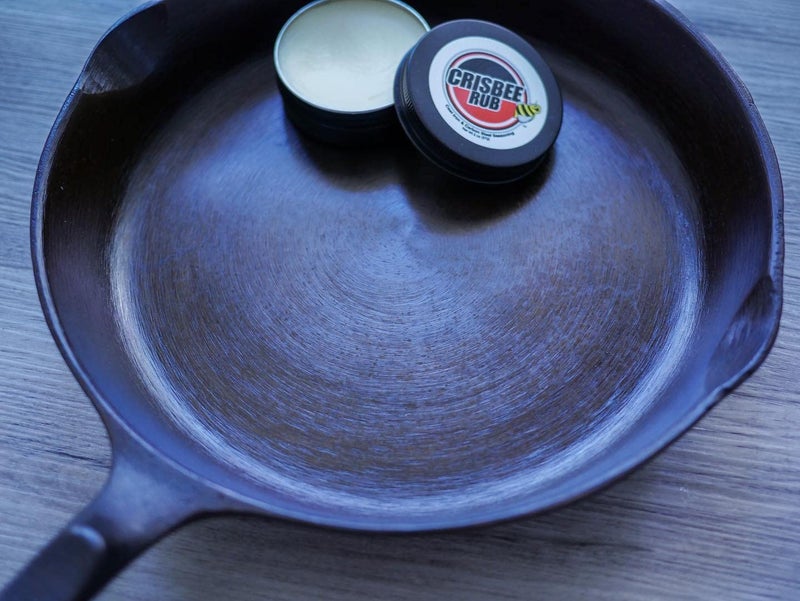 Crisbee Rub Cast Iron and Carbon Steel Seasoning - Family Made in USA - The Cast Iron Seasoning Oil & Conditioner Preferred by Experts - Maintain a Cleaner Non-Stick Skillet - Image 4