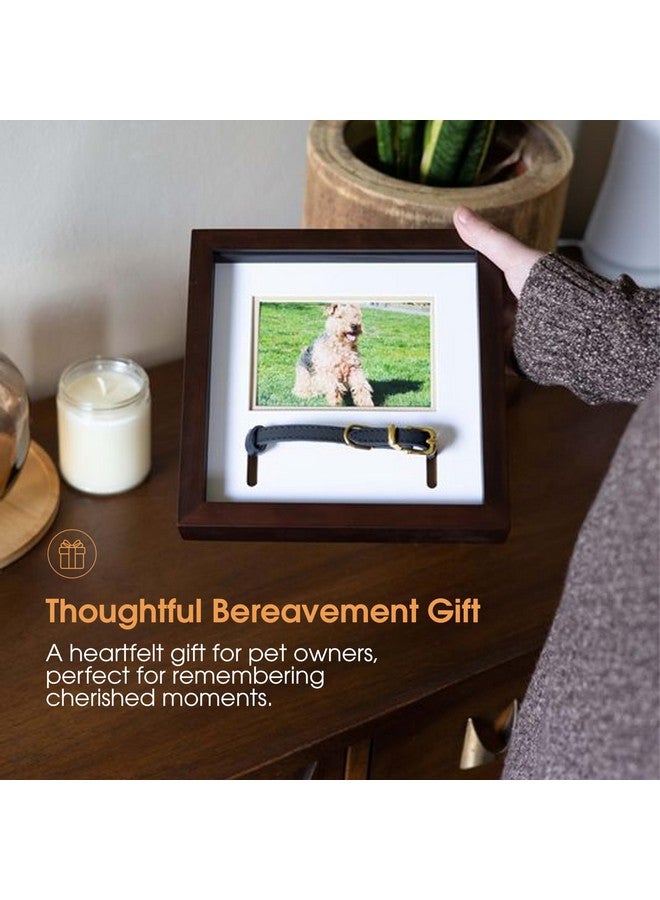 Pearhead Pet Collar Keepsake Frame - Dual Display Memorial Keepsake for Cat & Dog Collars, Wall Mount or Tabletop, Ideal Gift and Home Decor for Pet Owners, 3" x 4.5" Photo Insert, Espresso - Image 5