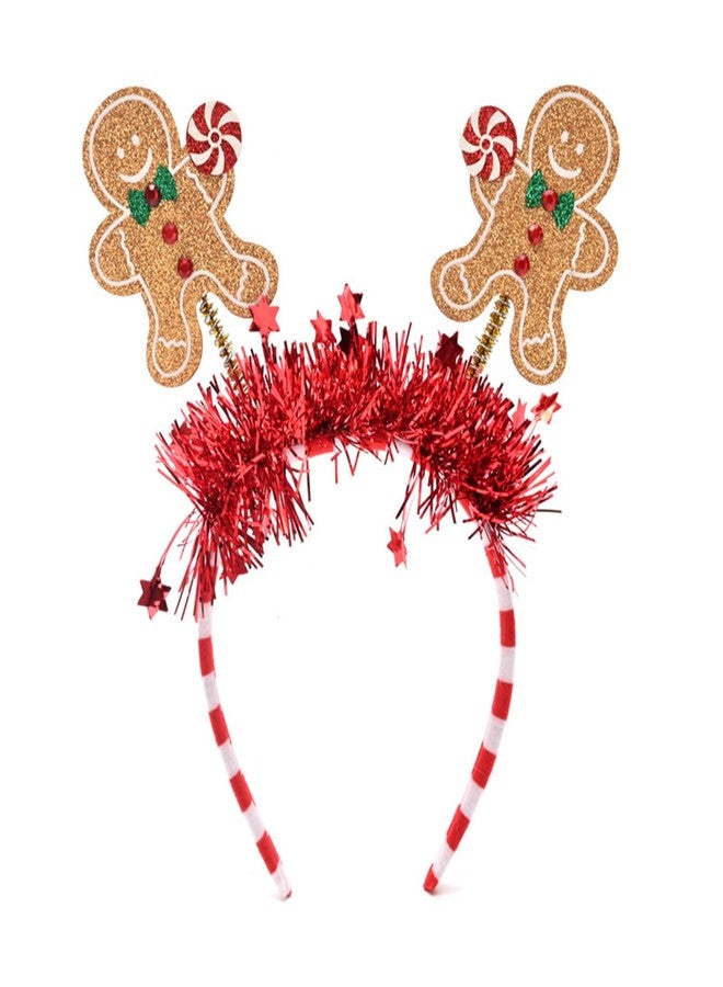 ZEYER Christmas Headbands Cute Gingerbread Man Design Headbands Party Gift Christmas Party Accessories for Women and Girls (Gingerbread Man) - Image 1