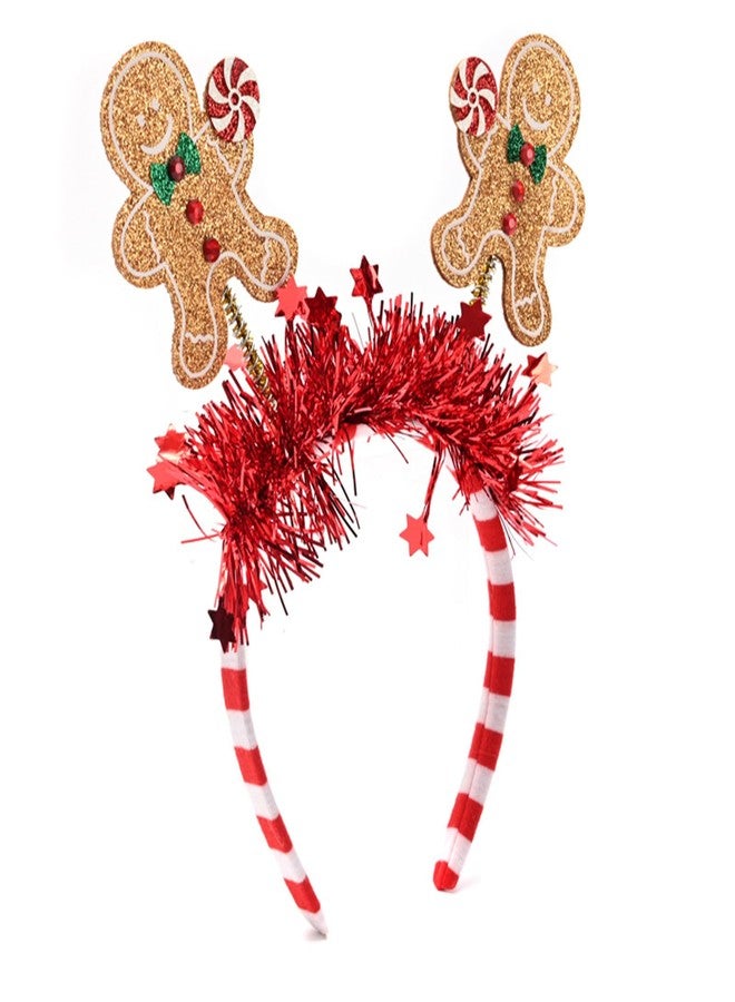 ZEYER Christmas Headbands Cute Gingerbread Man Design Headbands Party Gift Christmas Party Accessories for Women and Girls (Gingerbread Man) - Image 5