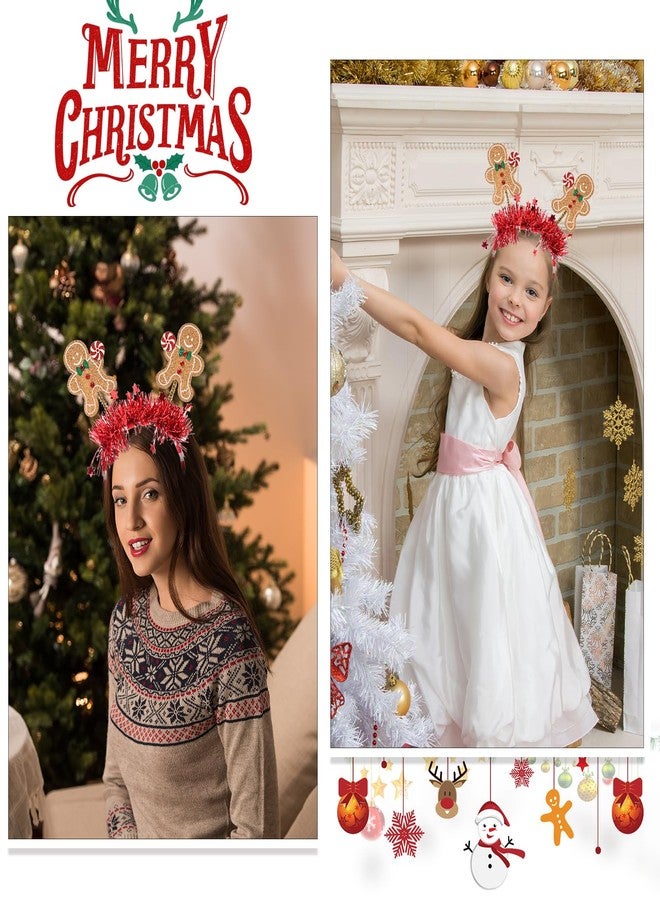 ZEYER Christmas Headbands Cute Gingerbread Man Design Headbands Party Gift Christmas Party Accessories for Women and Girls (Gingerbread Man) - Image 3