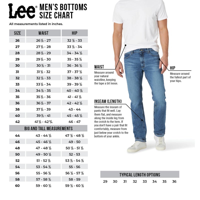 Lee Men's Relaxed Fit Straight Leg Jean, Medium Stone, 35W x 34L - Image 2
