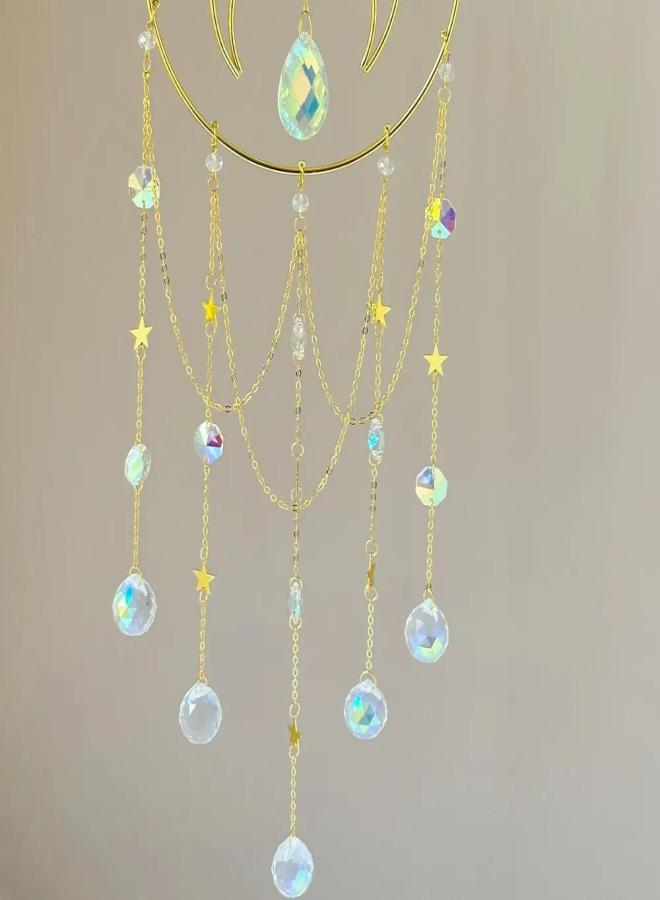 Celestial Charm Pendant - Iron and K9 Crystal, Sun, Moon, and Star Design, Elegant Jewelry, Perfect Gift - Image 5