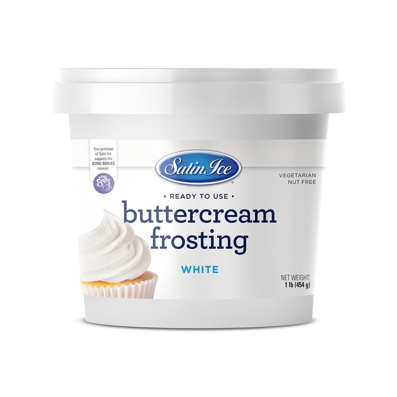 Satin Ice White Buttercream Frosting - 1lb - Pail - Image 1