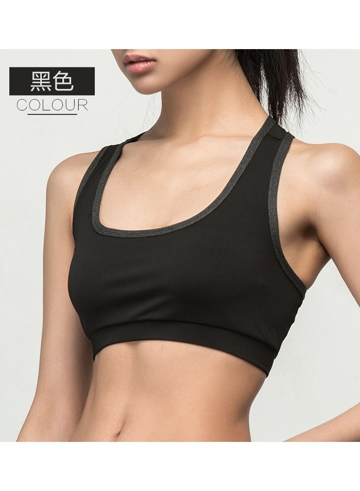 Women Quick Dry Breathable Yoga Bra Black - Image 1