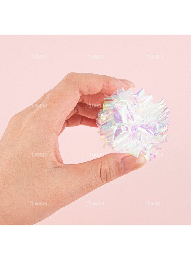 AUEAR, 20 Pack Dye Free Cat Crinkle Balls 2" Mylar Crinkle Balls Sounds Shiny Kitty Glitter Balls for Cats - Image 4