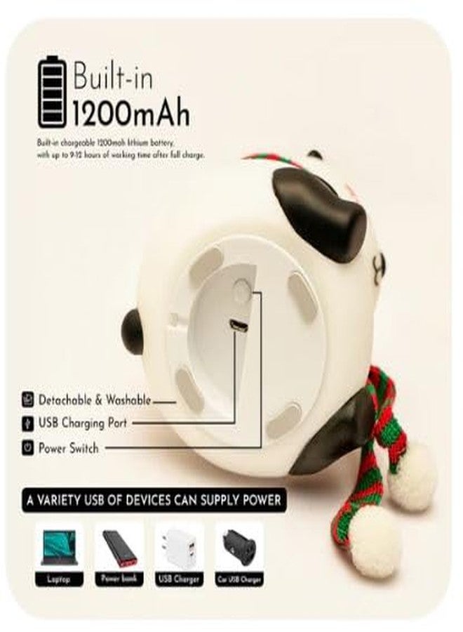 Riveira Kids Night Light, Panda Gifts for Women, Silicone LED Lamp, USB Rechargeable, Touch Senser, Portable Baby Night Light for Nursery, Cute Nightlight for Boys Toddler Girl - Image 2