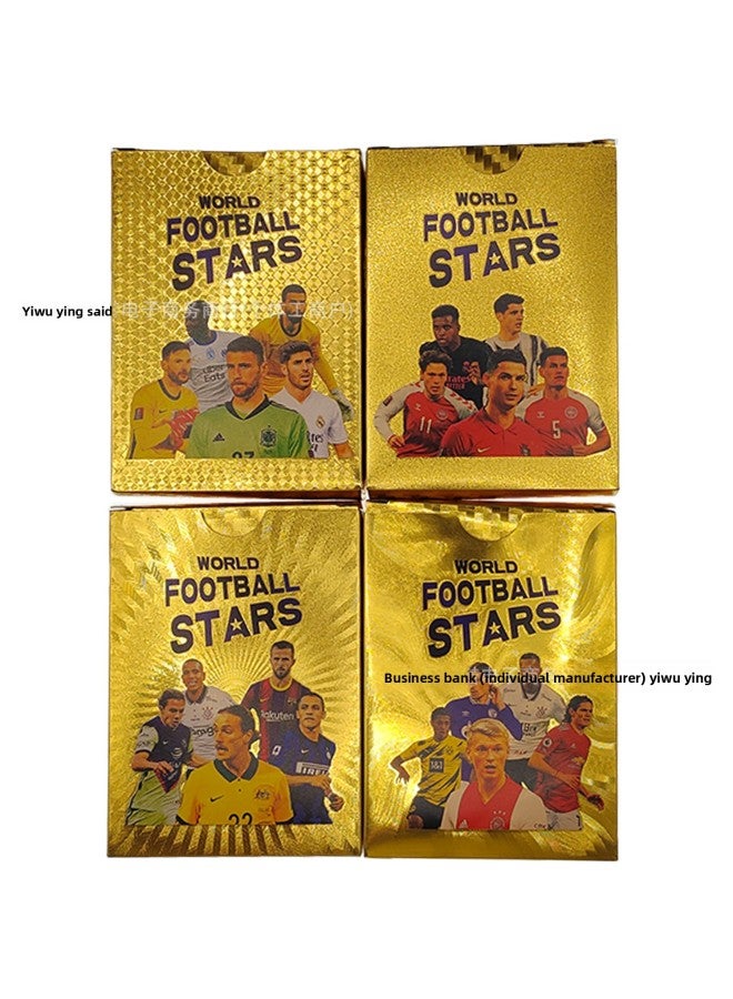 Cross-Border Football Star Cards European League World Cup Peripheral Star Cards English 55 Gold Foil Cards 