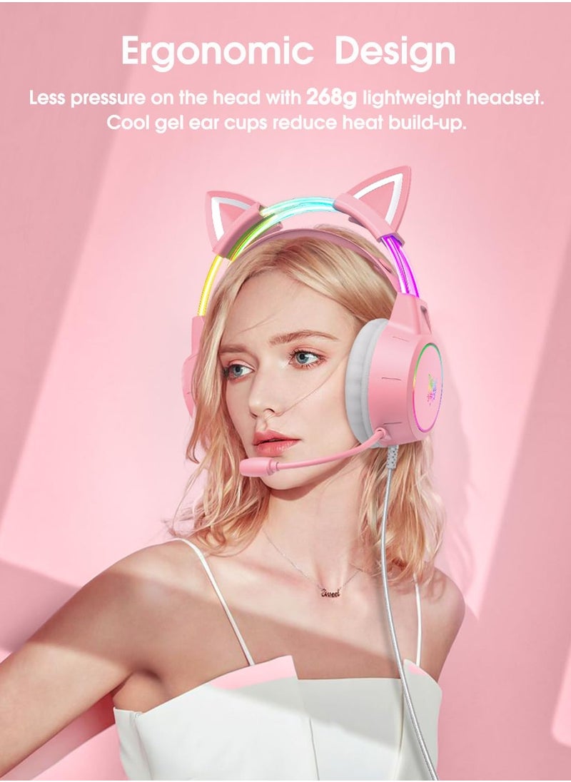 X15 Pro Wired Gaming Headphones with RGB LED Light 7.1 Surround Stereo Music Headset for Compute PC Gamer