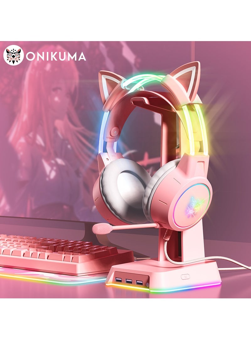onikuma X15 Pro Wired Gaming Headphones with RGB LED Light 7.1 Surround Stereo Music Headset for Compute PC Gamer  - Image 1