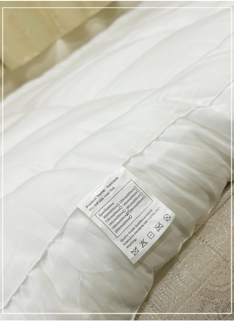Fluffy Panda Beddings Fluffy Panda Mattress Topper, Size 180x200 cm, 1000 gsm Polyester Fiber Filling, 10cm thick mattress topper, Microfiber Fabric  - Image 2