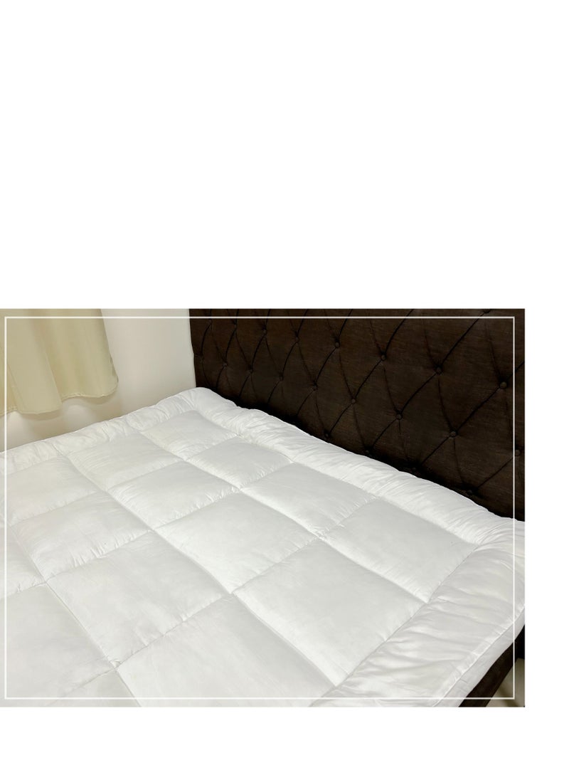 Fluffy Panda Beddings Fluffy Panda Mattress Topper, Size 180x200 cm, 1000 gsm Polyester Fiber Filling, 10cm thick mattress topper, Microfiber Fabric  - Image 3