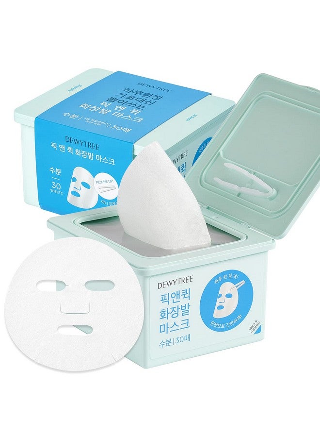 DewyTree Hyaluronic Acid Moisturizing Mask Sheet For Perfect Makeup Dispenser Type Refreshing Aqua Mask 30 Sheet Pick And Quick Enriched With Amino Acids For Hydrating And Removing Dead Skin Cells  - Image 1