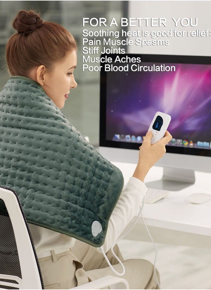 Joshberg - Electric Heating Pads for Back, Shoulders, Abdomen, Legs, Arms, Pain Muscle Pain Relieve with Heat Setting Dry Moist Heat Option 30*60cm - Image 1