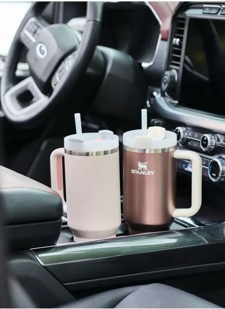 Stanley - Quencher H2.0 FlowState Stainless Steel Vacuum Insulated Tumbler with Lid and Straw for Water, Iced Tea or Coffee, Smoothie and More, 30 oz  Bloom - Image 1