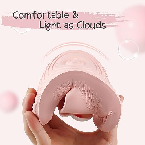 Drecage Bunny Toddler Slides Slipper Unisex Child Boys Girls Slide Sandals for Kids Flip Flops Compfy Shower Slippers Beach Garden Shoes Pink Bunny Toddler 6-6.5 - Image 3
