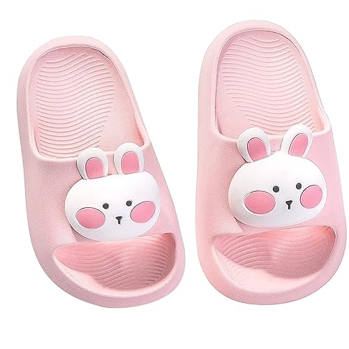 Drecage Bunny Toddler Slides Slipper Unisex Child Boys Girls Slide Sandals for Kids Flip Flops Compfy Shower Slippers Beach Garden Shoes Pink Bunny Toddler 6-6.5 - Image 1