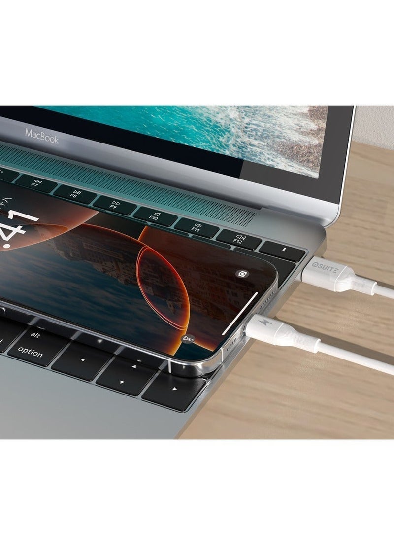 ايوسويت كابل iOsuite من USB-A إلى Lightning بطول 1 متر، معتمد Apple MFi، شحن سريع 2.1 أمبير ونقل بيانات 480Mbps، متوافق مع iPhone 14/13/12/11/XS/XR/X/8/7/6 وآيباد وآيبود – أبيض (DC11) - Image 5