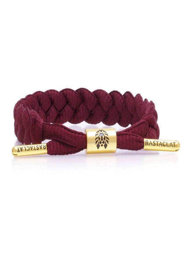 Rastaclat Braided Bracelet for Men and Women - Merlot Burgundy Bracelet | Adjustable Stackable & Braided by Hand (Medium/Large) - Image 1