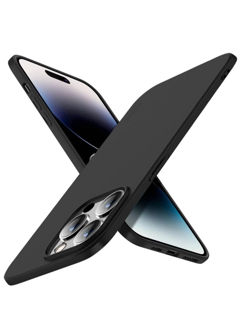 إلترازون Compatible iPhone 14 Pro Max Case Slim Fit Ultra-Thin [Guardian Series] Soft TPU Matte Finish Coating Phone Cases Lightweight Anti-Scratch Back Cover Grip 6.7" (2022)-Black - Image 1