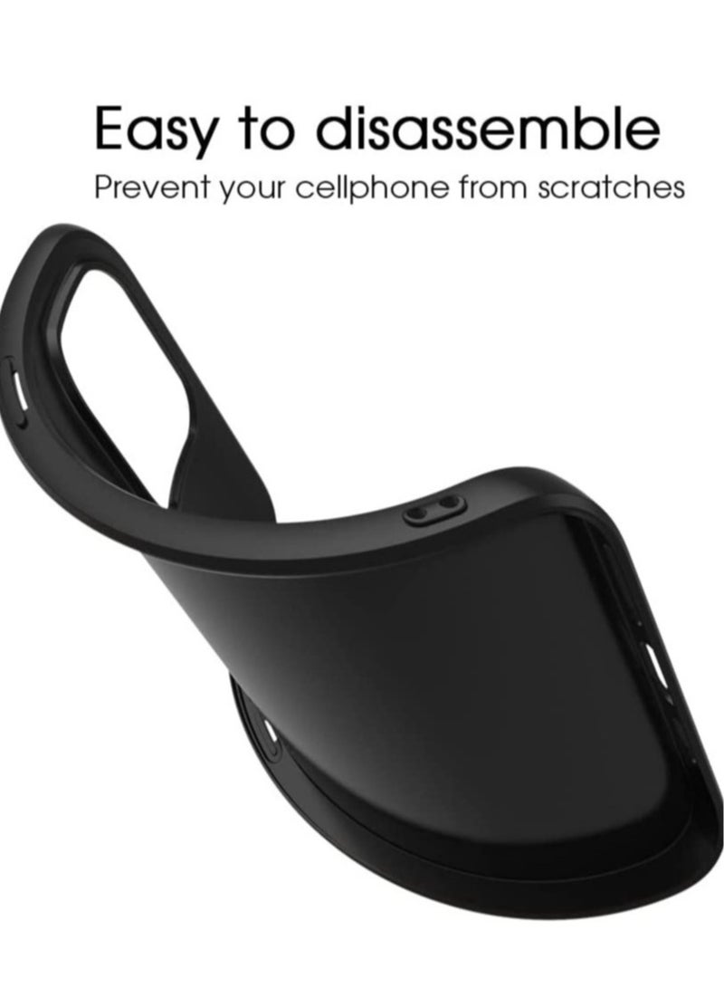 إلترازون Compatible iPhone 14 Pro Max Case Slim Fit Ultra-Thin [Guardian Series] Soft TPU Matte Finish Coating Phone Cases Lightweight Anti-Scratch Back Cover Grip 6.7" (2022)-Black - Image 4