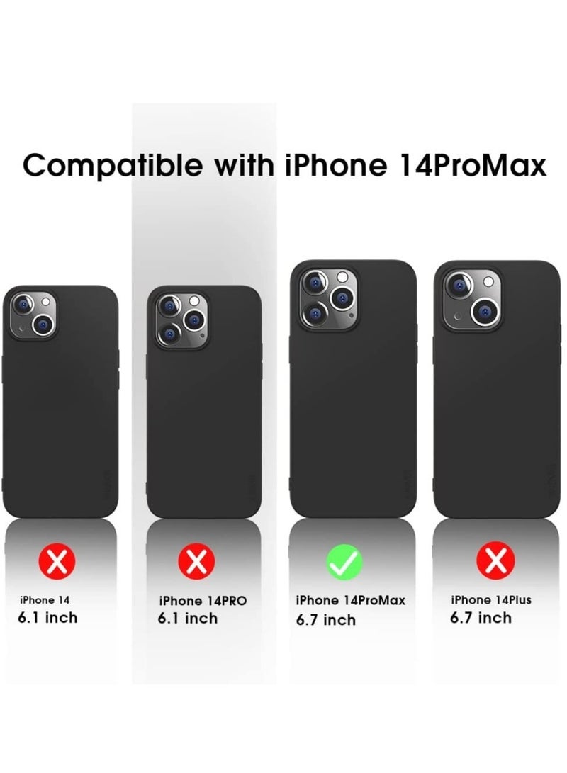 إلترازون Compatible iPhone 14 Pro Max Case Slim Fit Ultra-Thin [Guardian Series] Soft TPU Matte Finish Coating Phone Cases Lightweight Anti-Scratch Back Cover Grip 6.7" (2022)-Black - Image 5