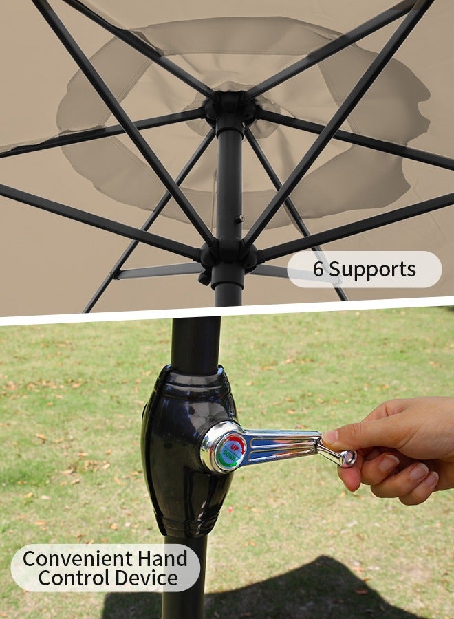 Snooe Outdoor Umbrella Steel Pole UPF50+ Protection Large Sun Shade Balcony Parasol for Outdoor Garden Backyard, Umbrella without base - Image 4