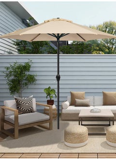 Snooe Outdoor Umbrella Steel Pole UPF50+ Protection Large Sun Shade Balcony Parasol for Outdoor Garden Backyard, Umbrella without base  - Image 2