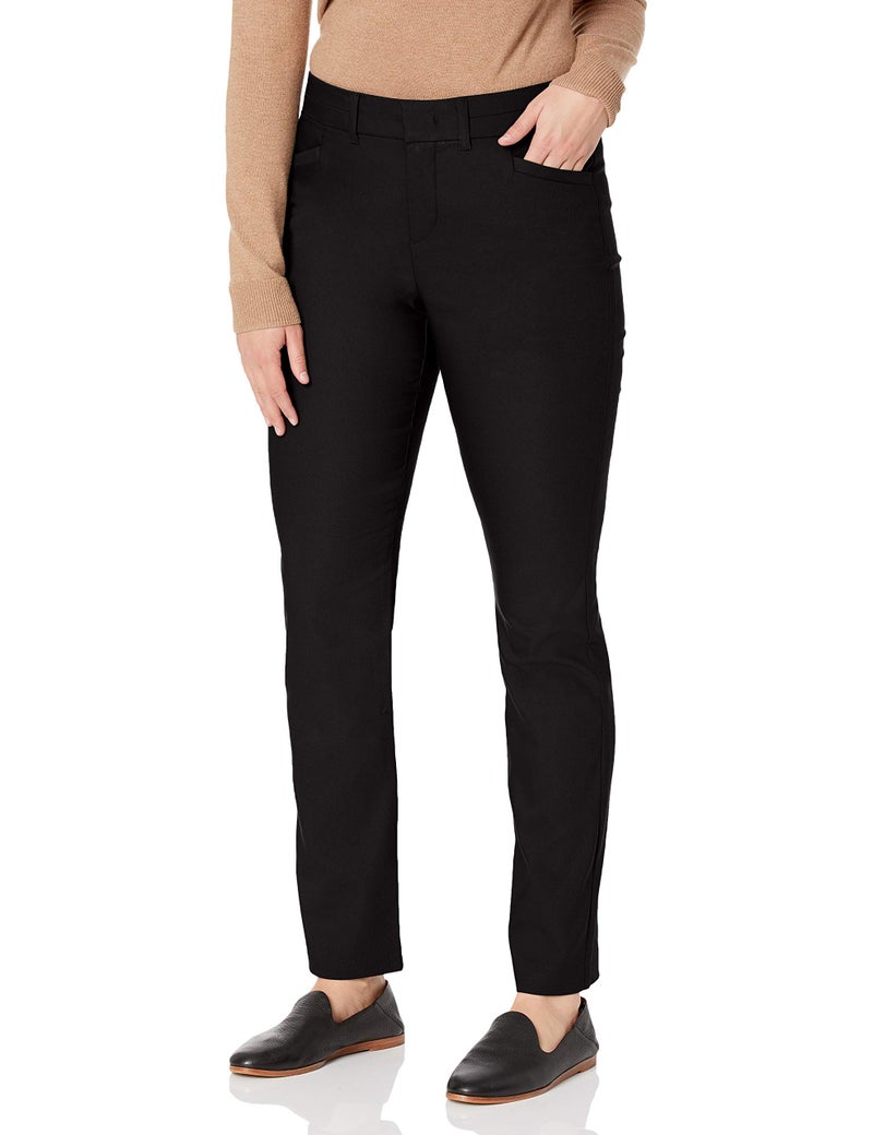 Gloria Vanderbilt Womens Haven Straight Trouser Pant Black