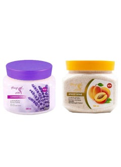 2 PIECE Scrubbing cream for face and body with Apricot and lavender