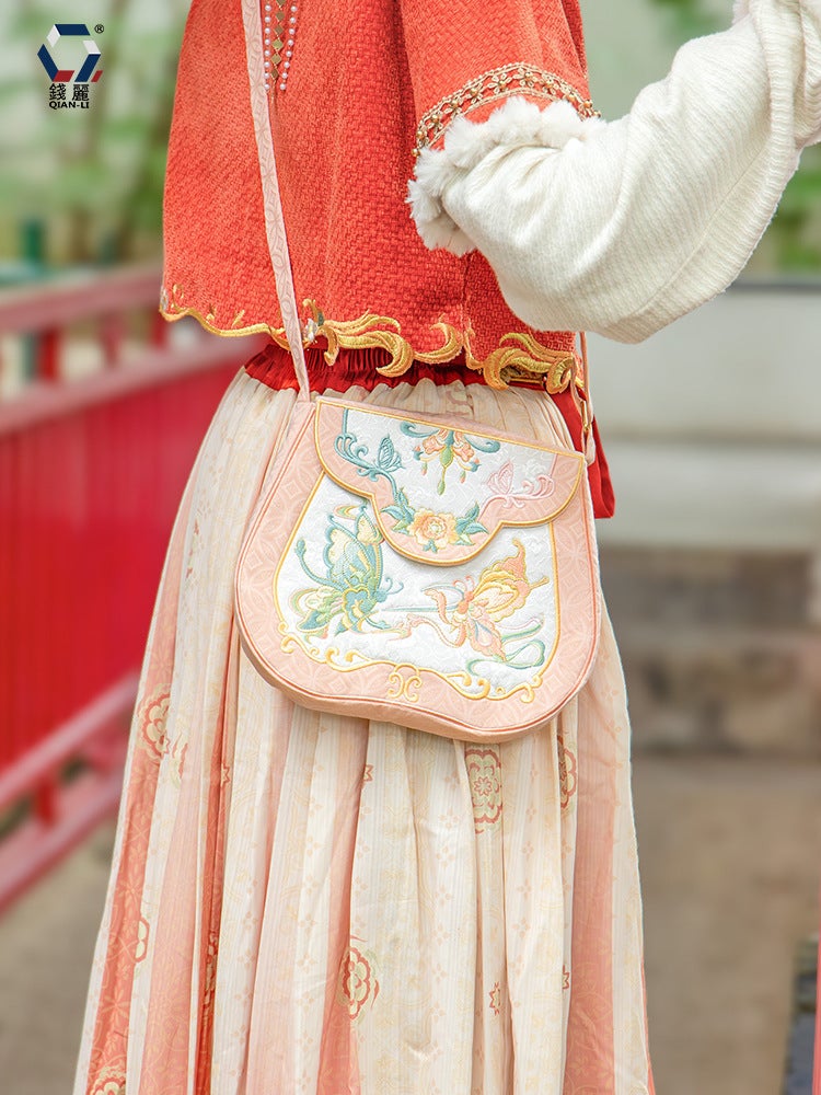 [Point State] New Chinese Embroidery Goods Lang Bag Antique Chinese Clothing Accessories Bag Joker Diagonal Cloth Bag - Image 3