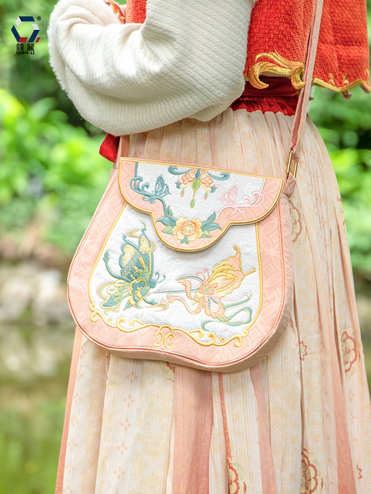 [Point State] New Chinese Embroidery Goods Lang Bag Antique Chinese Clothing Accessories Bag Joker Diagonal Cloth Bag - Image 4