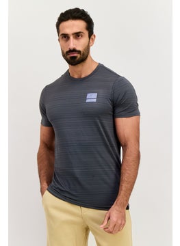 Men Sportswear Fit Short Sleeves Training T-Shirt, Dark Grey