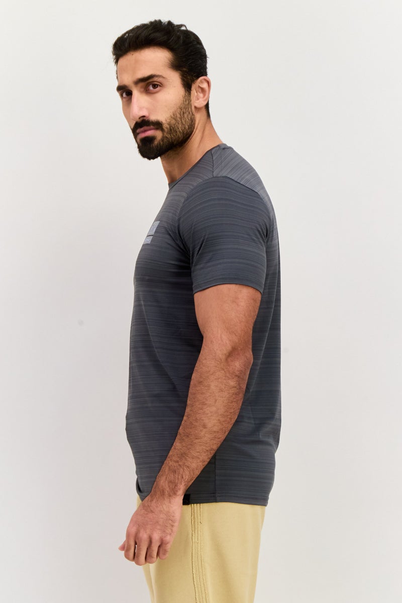 Ellesse Men Sportswear Fit Short Sleeves Training T-Shirt, Dark Grey - Image 2