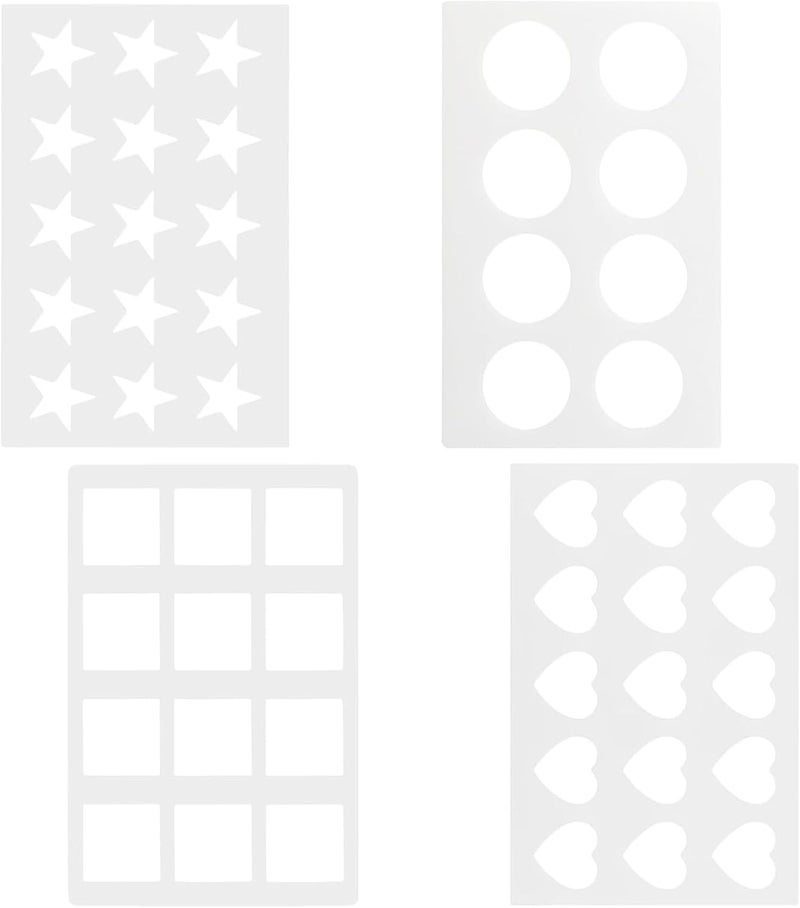 COSMOS 4 Different Designs Assorted Chocolate Chablon Cookies Stencil Mold for Cake Decoration - Image 1