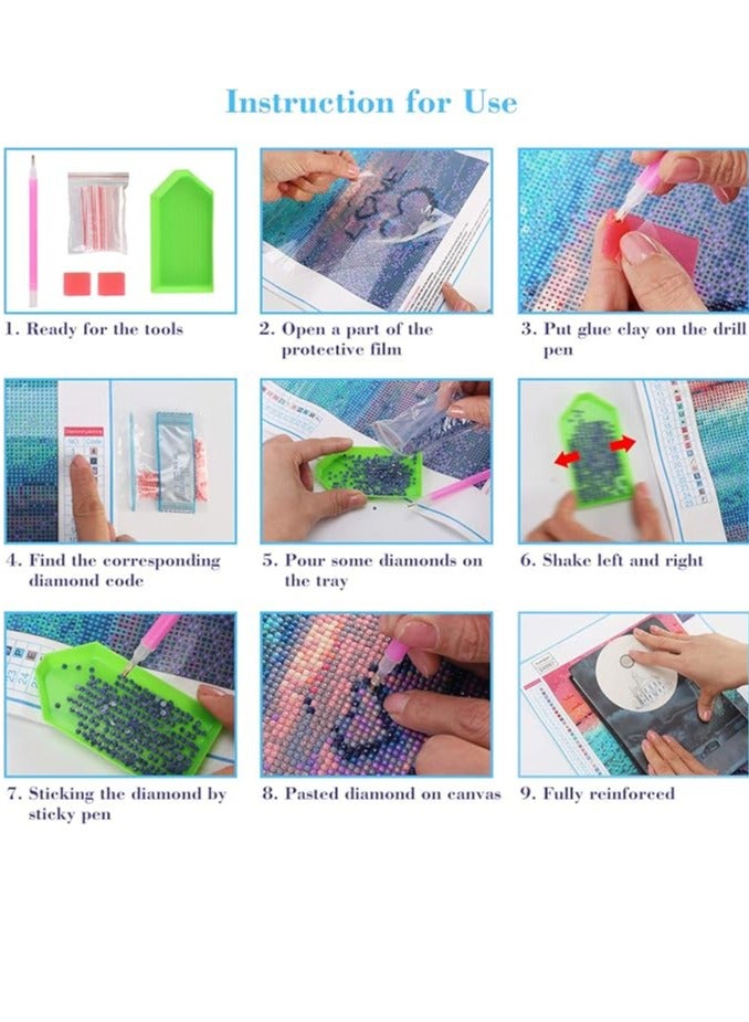 DIY Diamond Painting Material Kit High Quality Full Diamond Diamond Painting Kit Multi-Color Suitable for Adults and Children - Image 3