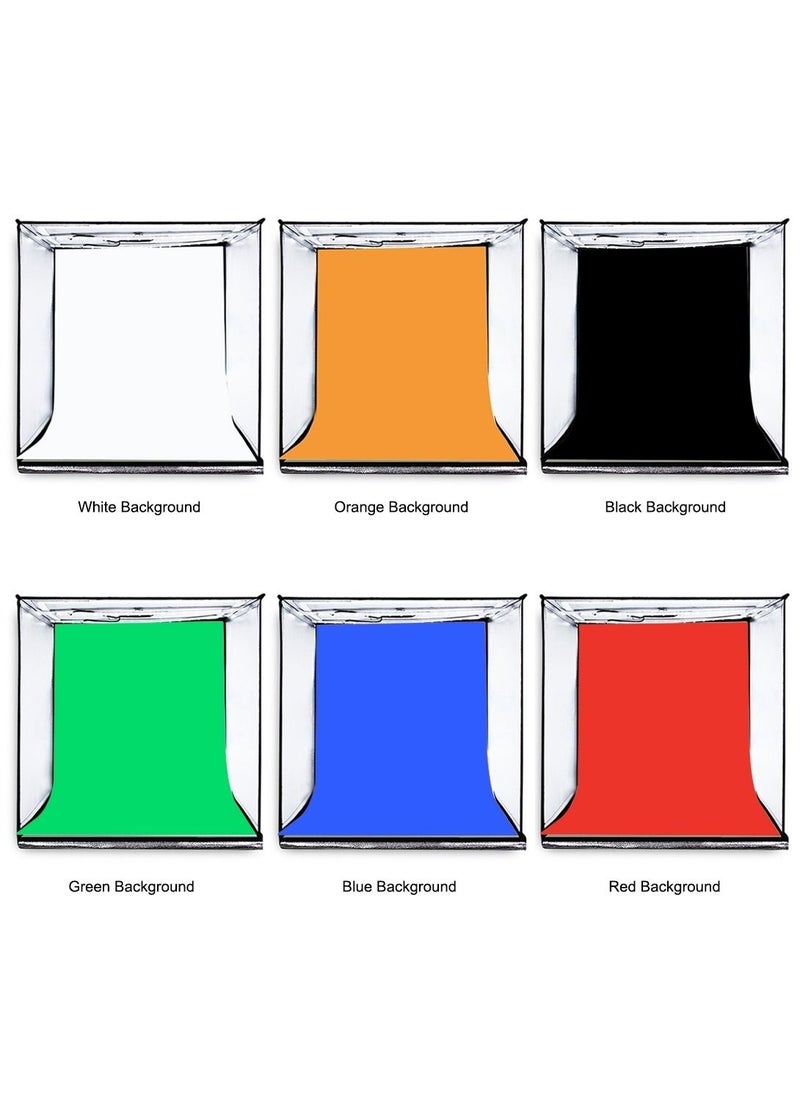 PULUZ - Portable Photo Studio Light Box 60 x 60 x 60 cm Photography Tent Kit with 6 Removable Backdrops - Image 1