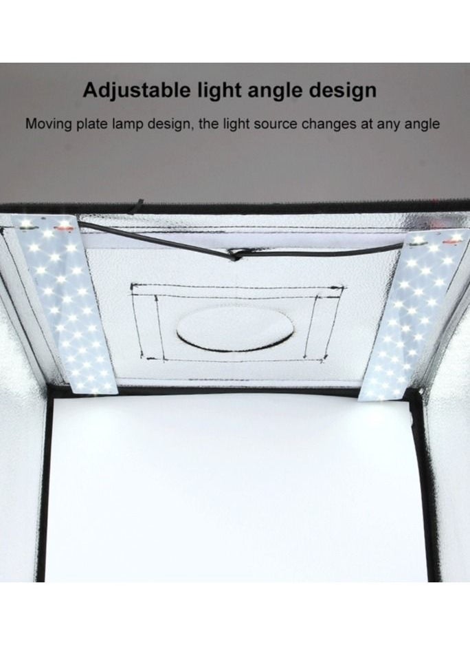 PULUZ - Portable Photo Studio Light Box 60 x 60 x 60 cm Photography Tent Kit with 6 Removable Backdrops - Image 1