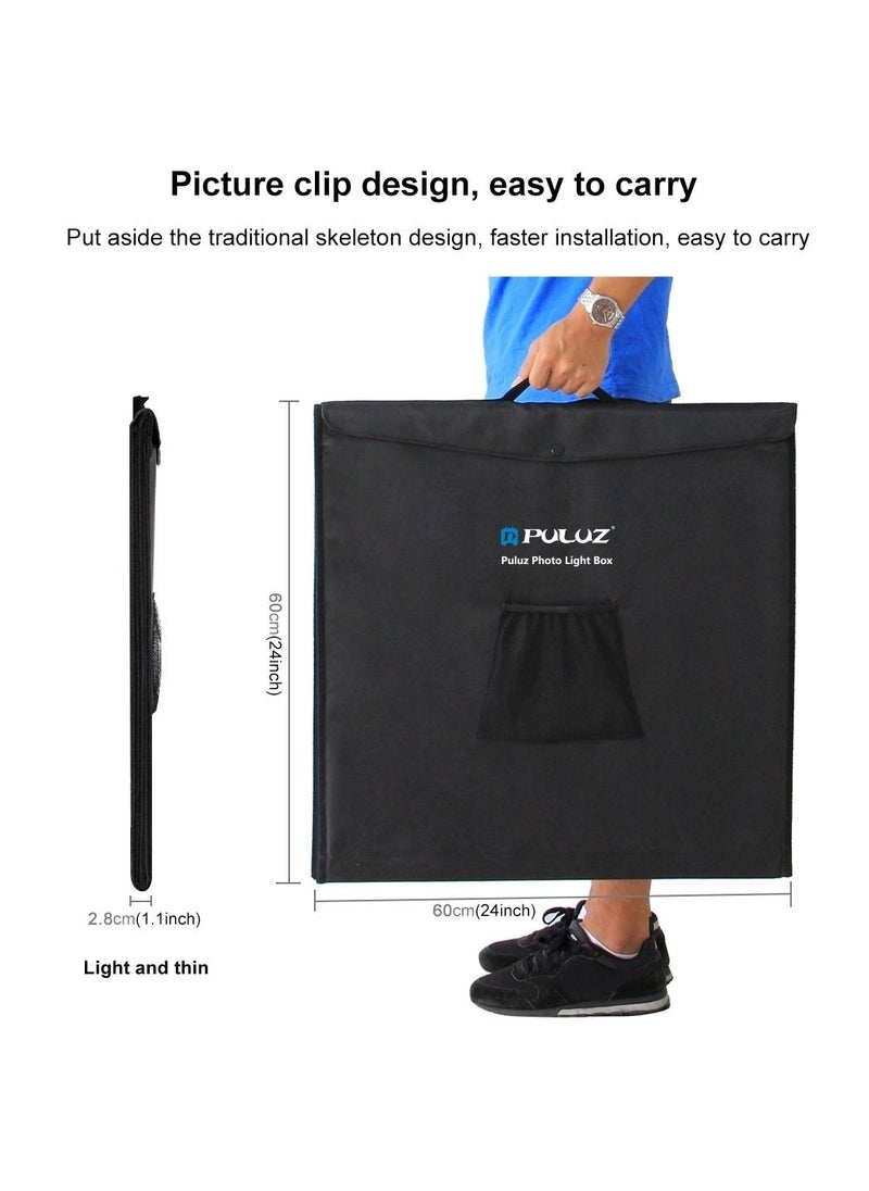PULUZ - Portable Photo Studio Light Box 60 x 60 x 60 cm Photography Tent Kit with 6 Removable Backdrops - Image 1
