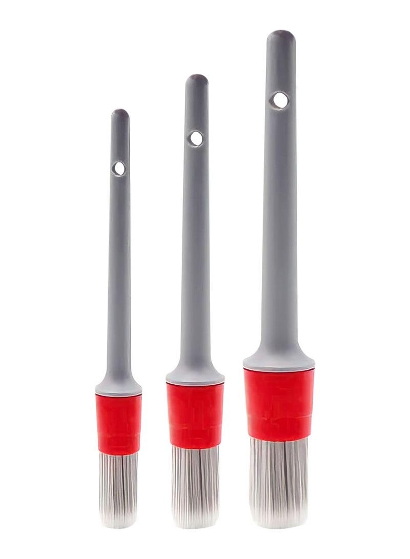 مجموعة 3 قطع من فرش التفاصيل ذات الشعيرات الناعمة للديكور الداخلي للسيارة وتنظيف المنزل - Image 2