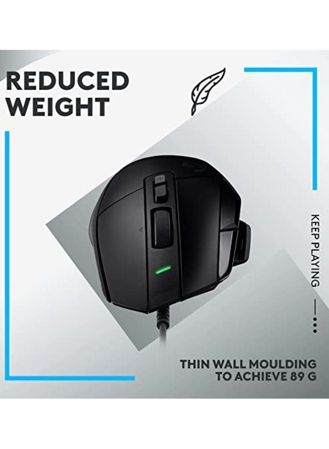 Logitech G502 X Wired Gaming Mouse - LIGHTFORCE hybrid optical-mechanical primary switches, HERO 25K gaming sensor, compatible with PC - macOS/Windows - Black I 910-006139 - Image 5