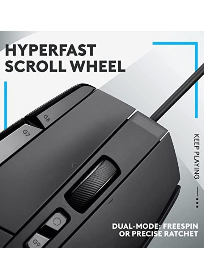 Logitech G502 X Wired Gaming Mouse - LIGHTFORCE hybrid optical-mechanical primary switches, HERO 25K gaming sensor, compatible with PC - macOS/Windows - Black I 910-006139 - Image 2