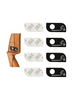Pack of 4 Archery Arrow Rest Archery Magnetic Metal Arrow Rest with Adhesive Tape for Recurve Bow Training Targeting Hunting Accessory