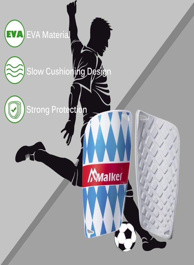 Malker Soccer Shin Guards for Kids Youth Adults Shin Guards Pads with Lower Leg Sleeves, Lightweight and Compact, Protective Soccer Equipment (White L) - Image 4