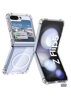 TIGER Samsung Galaxy Z Flip 6 Magsafe Case – Transparent Shockproof Protection, Yellowing Resistant, Magnetic Phone Case for Galaxy Z Flip 6 5G, Magsafe Compatible – Sleek and Durable  - Image 1