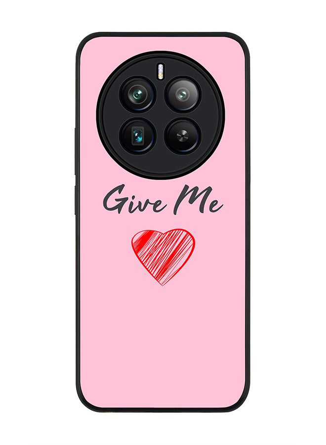 Stylizedd Rugged Black edge case for Realme 12 Pro / Realme 12 Pro Plus 5G, Slim fit Soft Case Flexible TPU Gel Thin Cover -  Give me love - Image 1