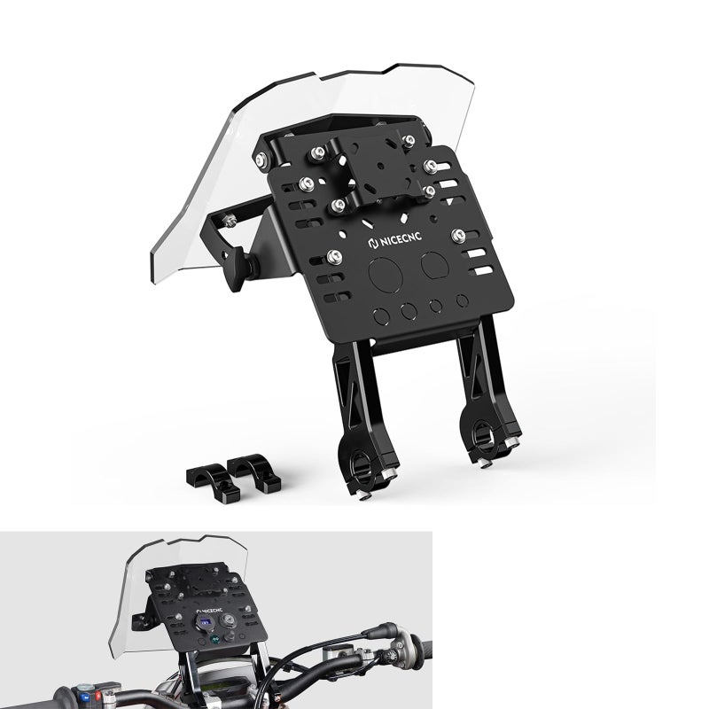 NICECNC Black GPS Bracket GPS Mount Bracket Mini Fairing Kit Compatible with KTM EXCEXCFSXSXFXC125530 20042024 Compatible with Husqvarna TCFCTXFX 125501 20142024 See Fitment