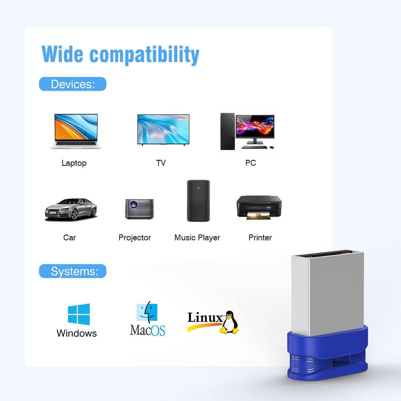 K&ZZ 16GB Mini Flash Drive 10 Pack 16 GB Small USB Flash Drives with Lanyard 16G Low Profile USB Drive Gig Thumb Drive Memory Stick (16GB, Blue) - Image 3